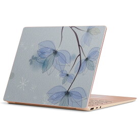 Surface Laptop Go (2020) 専用 スキンシール Microsoft サーフェス サーフィス ノートブック ノートパソコン カバー ケース フィルム ステッカー アクセサリー 保護 001782 花　　青