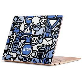 Surface Laptop Go (2020) 専用 スキンシール Microsoft サーフェス サーフィス ノートブック ノートパソコン カバー ケース フィルム ステッカー アクセサリー 保護 010815 道路　標識　青