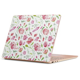 Surface Laptop Go (2020) 専用 スキンシール Microsoft サーフェス サーフィス ノートブック ノートパソコン カバー ケース フィルム ステッカー アクセサリー 保護 011876 花柄　ピンク　かわいい