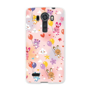 LGV32 isai vivid イサイ lgv32 au エーユー カバー スマホケース スマホカバー PC ハードケース 動物 風船 キャラクター アニマル 006629