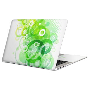 MacBook 用 スキンシール マックブック 13インチ 〜 16インチ MacBook Pro / MacBook Air 各種対応 ノートパソコン カバー ケース フィルム ステッカー アクセサリー 保護 000964 丸 緑