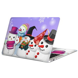 MacBook 用 スキンシール マックブック 13インチ 〜 16インチ MacBook Pro / MacBook Air 各種対応 ノートパソコン カバー ケース フィルム ステッカー アクセサリー 保護 001499 雪 冬 雪だるま