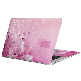 MacBook 用 スキンシール マックブック 13インチ 〜 16インチ MacBook Pro / MacBook Air 各種対応 ノートパソコン カバー ケース フィルム ステッカー アクセサリー 保護 002053 花　　ピンク