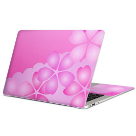 MacBook 用 スキンシール マックブック 13インチ 〜 16インチ MacBook Pro / MacBook Air 各種対応 ノートパソコン カバー ケース フィルム ステッカー アクセサリー 保護 002470 花　　ピンク