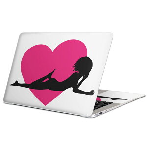 MacBook 用 スキンシール マックブック 13インチ 〜 16インチ MacBook Pro / MacBook Air 各種対応 ノートパソコン カバー ケース フィルム ステッカー アクセサリー 保護 003155 人物 イラスト ピンク