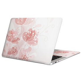 MacBook 用 スキンシール マックブック 13インチ 〜 16インチ MacBook Pro / MacBook Air 各種対応 ノートパソコン カバー ケース フィルム ステッカー アクセサリー 保護 004688 花　　ピンク