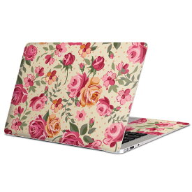 MacBook 用 スキンシール マックブック 13インチ 〜 16インチ MacBook Pro / MacBook Air 各種対応 ノートパソコン カバー ケース フィルム ステッカー アクセサリー 保護 004834 薔薇　花　ピンク
