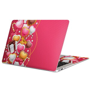 MacBook 用 スキンシール マックブック 13インチ 〜 16インチ MacBook Pro / MacBook Air 各種対応 ノートパソコン カバー ケース フィルム ステッカー アクセサリー 保護 005235 ハート プレゼント 赤