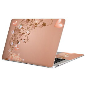 MacBook 用 スキンシール マックブック 13インチ 〜 16インチ MacBook Pro / MacBook Air 各種対応 ノートパソコン カバー ケース フィルム ステッカー アクセサリー 保護 005271 薔薇　ハート　シャボン玉