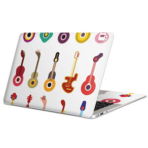MacBook 用 スキンシール マックブック 13インチ 〜 16インチ MacBook Pro / MacBook Air 各種対応 ノートパソコン カバー ケース フィルム ステッカー アクセサリー 保護 005386 ギター イラスト カラ