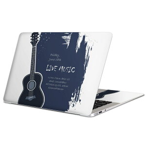 MacBook 用 スキンシール マックブック 13インチ 〜 16インチ MacBook Pro / MacBook Air 各種対応 ノートパソコン カバー ケース フィルム ステッカー アクセサリー 保護 006261 ギター 英語 文字