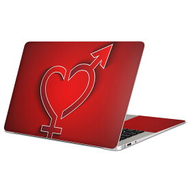 MacBook 用 スキンシール マックブック 13インチ 〜 16インチ MacBook Pro / MacBook Air 各種対応 ノートパソコン カバー ケース フィルム ステッカー アクセサリー 保護 006365 ハート　性別