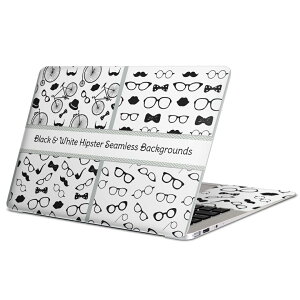 MacBook 用 スキンシール マックブック 13インチ 〜 16インチ MacBook Pro / MacBook Air 各種対応 ノートパソコン カバー ケース フィルム ステッカー アクセサリー 保護 006787 眼鏡 髭 模様