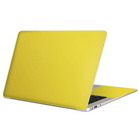 MacBook 用 スキンシール マックブック 13インチ 〜 16インチ MacBook Pro / MacBook Air 各種対応 ノートパソコン カバー ケース フィルム ステッカー アクセサリー 保護 008966 シンプル　無地　黄色