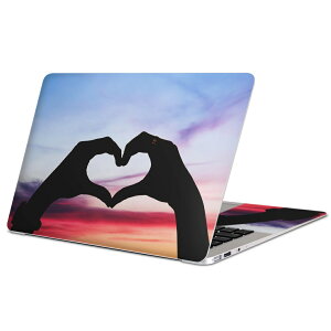 MacBook 用 スキンシール マックブック 13インチ 〜 16インチ MacBook Pro / MacBook Air 各種対応 ノートパソコン カバー ケース フィルム ステッカー アクセサリー 保護 009663 空 ハート 写真