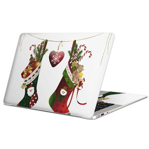MacBook 用 スキンシール マックブック 13インチ 〜 16インチ MacBook Pro / MacBook Air 各種対応 ノートパソコン カバー ケース フィルム ステッカー アクセサリー 保護 009968 クリスマス ハート プ