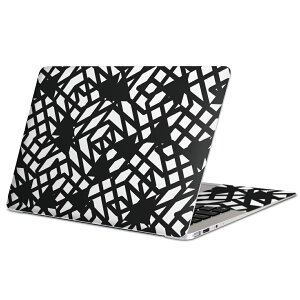 MacBook 用 スキンシール マックブック 13インチ 〜 16インチ MacBook Pro / MacBook Air 各種対応 ノートパソコン カバー ケース フィルム ステッカー アクセサリー 保護 010153 白 黒 模様