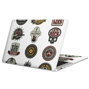 MacBook 用 スキンシール マックブック 13インチ 〜 16インチ MacBook Pro / MacBook Air 各種対応 ノートパソコン カバー ケース フィルム ステッカー アクセサリー 保護 010166 音楽 ギター 英語