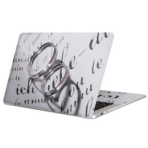 MacBook 用 スキンシール マックブック 13インチ 〜 16インチ MacBook Pro / MacBook Air 各種対応 ノートパソコン カバー ケース フィルム ステッカー アクセサリー 保護 011415 指輪 英語 ペア