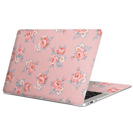 MacBook 用 スキンシール マックブック 13インチ 〜 16インチ MacBook Pro / MacBook Air 各種対応 ノートパソコン カバー ケース フィルム ステッカー アクセサリー 保護 011846 花柄　ピンク　かわいい