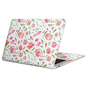 MacBook 用 スキンシール マックブック 13インチ 〜 16インチ MacBook Pro / MacBook Air 各種対応 ノートパソコン カバー ケース フィルム ステッカー アクセサリー 保護 011876 花柄　ピンク　かわいい