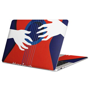 MacBook 用 スキンシール マックブック 13インチ 〜 16インチ MacBook Pro / MacBook Air 各種対応 ノートパソコン カバー ケース フィルム ステッカー アクセサリー 保護 012267 ギター イラスト 英語