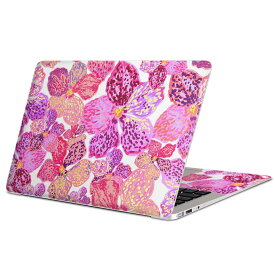 MacBook 用 スキンシール マックブック 13インチ 〜 16インチ MacBook Pro / MacBook Air 各種対応 ノートパソコン カバー ケース フィルム ステッカー アクセサリー 保護 012607 花　花柄　ピンク