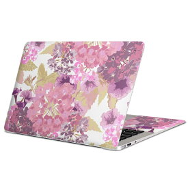 MacBook 用 スキンシール マックブック 13インチ 〜 16インチ MacBook Pro / MacBook Air 各種対応 ノートパソコン カバー ケース フィルム ステッカー アクセサリー 保護 012612 花　花柄　ピンク