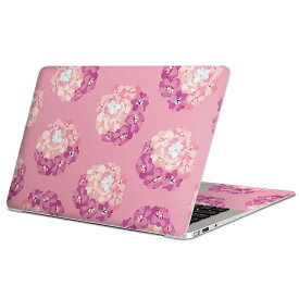 MacBook 用 スキンシール マックブック 13インチ 〜 16インチ MacBook Pro / MacBook Air 各種対応 ノートパソコン カバー ケース フィルム ステッカー アクセサリー 保護 012658 花　花束　ピンク