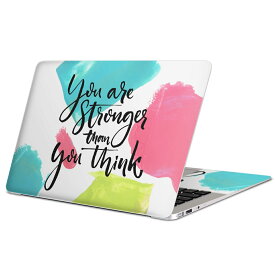 MacBook 用 スキンシール マックブック 13インチ 〜 16インチ MacBook Pro / MacBook Air 各種対応 ノートパソコン カバー ケース フィルム ステッカー アクセサリー 保護 014250 英語　文字　メッセージ