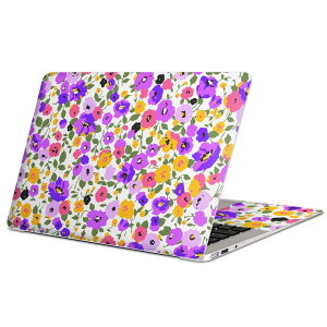 MacBook 用 スキンシール マックブック 13インチ 〜 16インチ MacBook Pro / MacBook Air 各種対応 ノートパソコン カバー ケース フィルム ステッカー アクセサリー 保護 014439 小花柄 カラフル 花