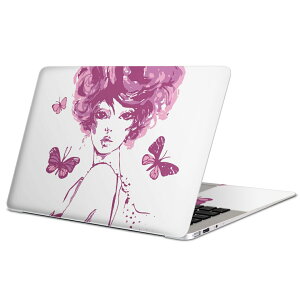 MacBook 用 スキンシール マックブック 13インチ 〜 16インチ MacBook Pro / MacBook Air 各種対応 ノートパソコン カバー ケース フィルム ステッカー アクセサリー 保護 014547 おしゃれ 蝶 紫