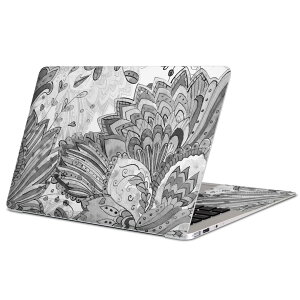 MacBook 用 スキンシール マックブック 13インチ 〜 16インチ MacBook Pro / MacBook Air 各種対応 ノートパソコン カバー ケース フィルム ステッカー アクセサリー 保護 014550 植物 アジアン モノク