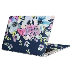 MacBook 用 スキンシール マックブック 13インチ 〜 16インチ MacBook Pro / MacBook Air 各種対応 ノートパソコン カバー ケース フィルム ステッカー アクセサリー 保護 014554 花  カラフル