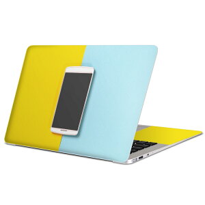 MacBook 用 スキンシール マックブック 13インチ 〜 16インチ MacBook Pro / MacBook Air 各種対応 ノートパソコン カバー ケース フィルム ステッカー アクセサリー 保護 014669 携帯 青 黄色