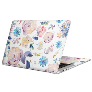 MacBook 用 スキンシール マックブック 13インチ 〜 16インチ MacBook Pro / MacBook Air 各種対応 ノートパソコン カバー ケース フィルム ステッカー アクセサリー 保護 014674 花  カラフル