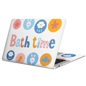 MacBook 用 スキンシール マックブック 13インチ 〜 16インチ MacBook Pro / MacBook Air 各種対応 ノートパソコン カバー ケース フィルム ステッカー アクセサリー 保護 015584 お風呂 うさぎ 雲