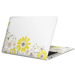 MacBook 用 スキンシール マックブック 13インチ 〜 16インチ MacBook Pro / MacBook Air 各種対応 ノートパソコン カバー ケース フィルム ステッカー アクセサリー 保護 015595 パンジー 花 植物 手