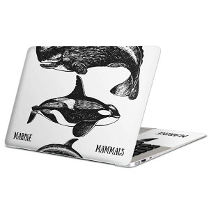 MacBook 用 スキンシール マックブック 13インチ 〜 16インチ MacBook Pro / MacBook Air 各種対応 ノートパソコン カバー ケース フィルム ステッカー アクセサリー 保護 015819 魚 くじら シャチ
