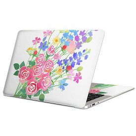 MacBook 用 スキンシール マックブック 13インチ 〜 16インチ MacBook Pro / MacBook Air 各種対応 ノートパソコン カバー ケース フィルム ステッカー アクセサリー 保護 015825 花束　カラフル　綺麗