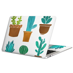 MacBook 用 スキンシール マックブック 13インチ 〜 16インチ MacBook Pro / MacBook Air 各種対応 ノートパソコン カバー ケース フィルム ステッカー アクセサリー 保護 015939 サボテン 多肉植物 庭