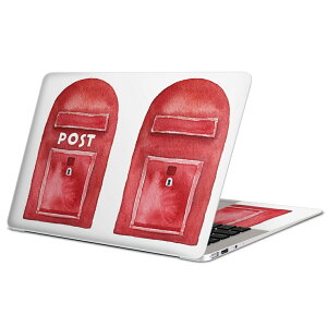 MacBook 用 スキンシール マックブック 13インチ 〜 16インチ MacBook Pro / MacBook Air 各種対応 ノートパソコン カバー ケース フィルム ステッカー アクセサリー 保護 015973 ポスト 手描き 赤