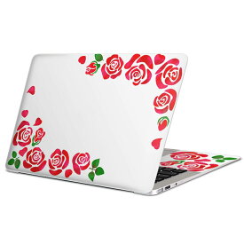 MacBook 用 スキンシール マックブック 13インチ 〜 16インチ MacBook Pro / MacBook Air 各種対応 ノートパソコン カバー ケース フィルム ステッカー アクセサリー 保護 016254 バラ　花