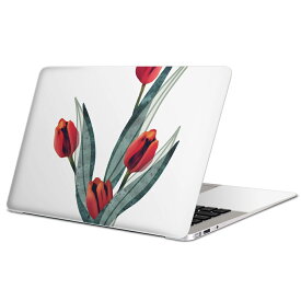 MacBook 用 スキンシール マックブック 13インチ 〜 16インチ MacBook Pro / MacBook Air 各種対応 ノートパソコン カバー ケース フィルム ステッカー アクセサリー 保護 016287 チューリップ　植物　花