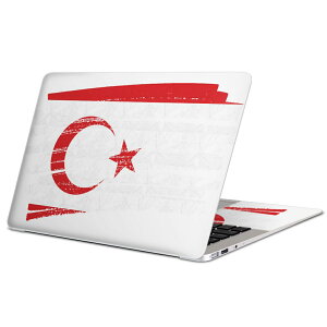 MacBook 用 スキンシール マックブック 13インチ 〜 16インチ MacBook Pro / MacBook Air 各種対応 ノートパソコン カバー ケース フィルム ステッカー アクセサリー 保護 018526 国旗 northern-cyprus 北キプロ