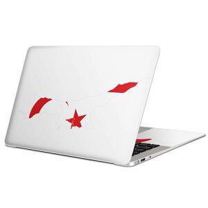 MacBook 用 スキンシール マックブック 13インチ 〜 16インチ MacBook Pro / MacBook Air 各種対応 ノートパソコン カバー ケース フィルム ステッカー アクセサリー 保護 018907 国旗 northern_cyprus 北キプロ