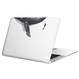 MacBook 用 スキンシール マックブック 13インチ 〜 16インチ MacBook Pro / MacBook Air 各種対応 ノートパソコン カバー ケース フィルム ステッカー アクセサリー 保護 019002 イラスト クジラ