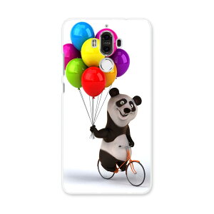 HUAWEI Mate 9 ファーウェイ mate9 simfree SIMフリー スマホ カバー ケース スマホケース スマホカバー PC ハードケース パンダ 風船 カラフル キャラクター アニマル 008702