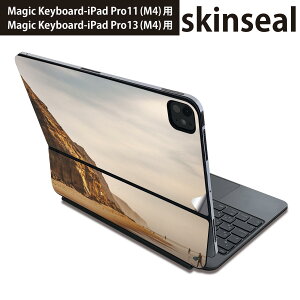 マジックキーボード 用 スキンシール 11インチ 13インチ iPad Pro11(M4) iPad Pro13(M4)用 2024年発売 第5世代 Magic Keyboard 対応 前面 背面 保護シール 人気 サーフィン 海 写真 岩 022953