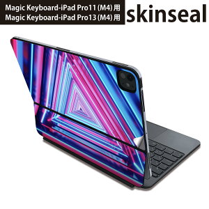 マジックキーボード 用 スキンシール 11インチ 13インチ iPad Pro11(M4) iPad Pro13(M4)用 2024年発売 第5世代 Magic Keyboard 対応 前面 背面 保護シール 人気 ネオン 派手 023921